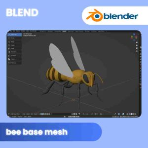 Bee Base Mesh 3D Model